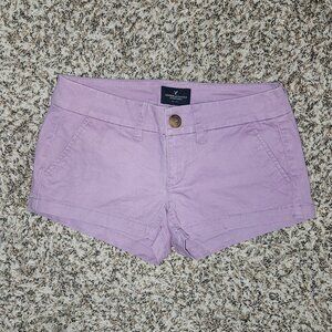 American Eagle Outfitters Women’s Lavender Shortie Chino Shorts Size 00